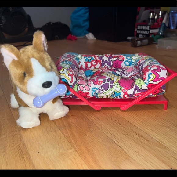 American girl corgi dog with bed - Picture 2 of 2